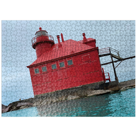 puzzleplate Pierhead Light- Sturgeon Bay, Wisconsin, no.1 500 Jigsaw Puzzle