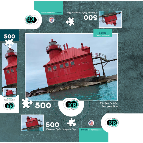 Pierhead Light- Sturgeon Bay, Wisconsin, no.1 500 Jigsaw Puzzle box 3D Modell