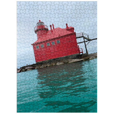 puzzleplate Pierhead Light- Sturgeon Bay, Wisconsin, no.2 500 Jigsaw Puzzle