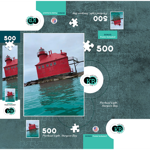Pierhead Light- Sturgeon Bay, Wisconsin, no.2 500 Jigsaw Puzzle box 3D Modell