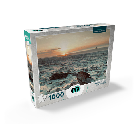 Nature Photography: Sunset Horseshoe Crabs- Hilton Head, South Carolina 1000 Jigsaw Puzzle box view2