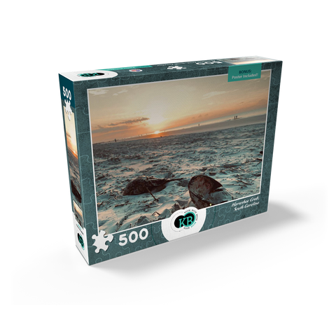 Nature Photography: Sunset Horseshoe Crabs- Hilton Head, South Carolina 500 Jigsaw Puzzle box view2
