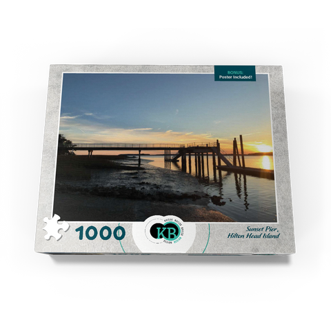 Nature Photography: Sunset Pier- Hilton Head, South Carolina 1000 Jigsaw Puzzle box view3
