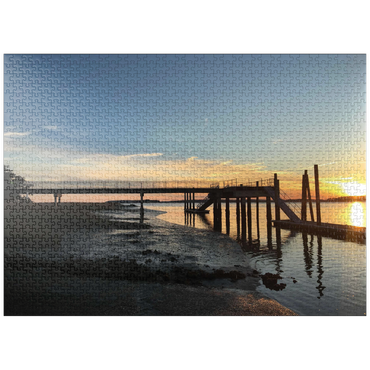 puzzleplate Nature Photography: Sunset Pier- Hilton Head, South Carolina 1000 Jigsaw Puzzle