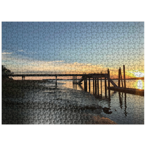puzzleplate Nature Photography: Sunset Pier- Hilton Head, South Carolina 500 Jigsaw Puzzle