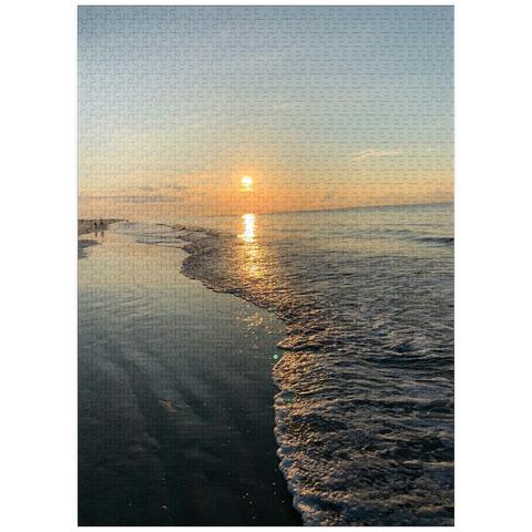 puzzleplate Nature Photography: Sunset Shoreline- Hilton Head, South Carolina 1000 Jigsaw Puzzle