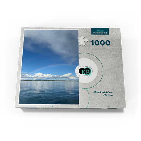 Nature Photography: Double Rainbow Horizon over Lake 1000 Jigsaw Puzzle box view3