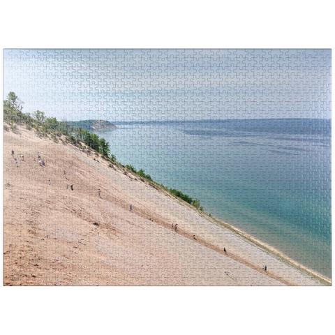 puzzleplate Nature Photography: Dune Climb, Sleeping Bear Dunes, Michigan 1000 Jigsaw Puzzle