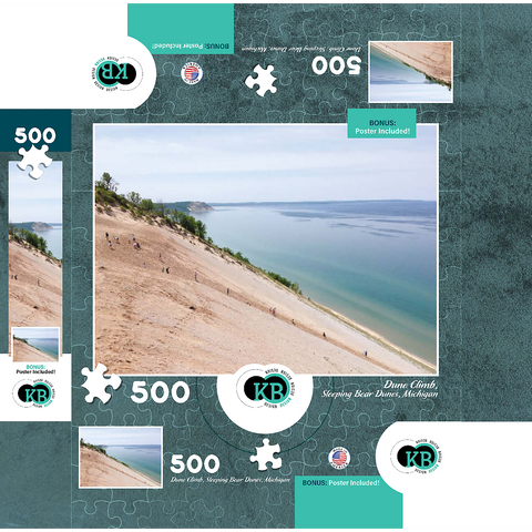 Nature Photography: Dune Climb, Sleeping Bear Dunes, Michigan 500 Jigsaw Puzzle box 3D Modell