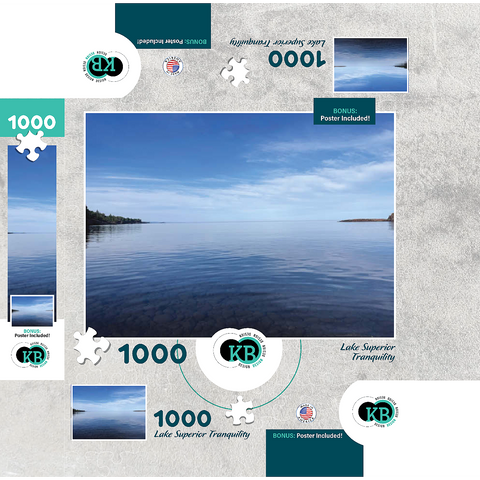 Nature Photography: Lake Superior Tranquility 1000 Jigsaw Puzzle box 3D Modell