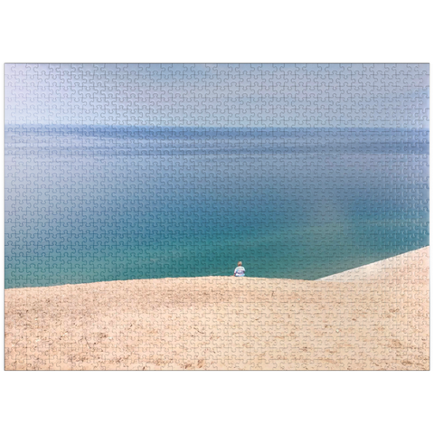puzzleplate Nature Photography: Tranquil Shoreline, Sleeping Bear Dunes, Michigan 1000 Jigsaw Puzzle