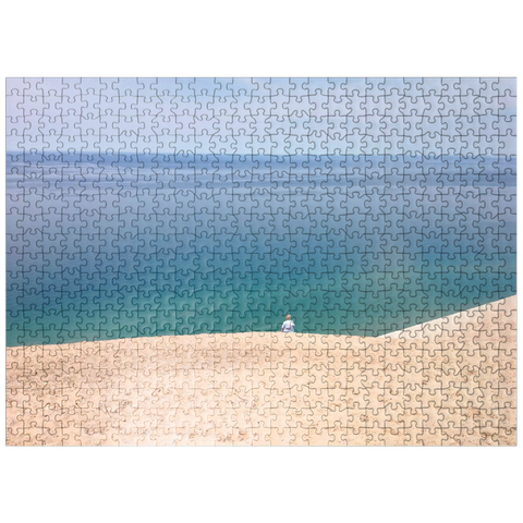 puzzleplate Nature Photography: Tranquil Shoreline, Sleeping Bear Dunes, Michigan 500 Jigsaw Puzzle