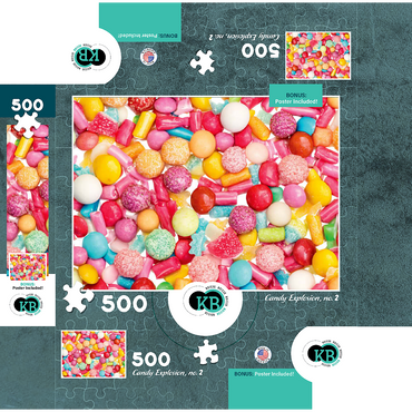Macro Photography: Candy Explosion- no.2 500 Jigsaw Puzzle box 3D Modell