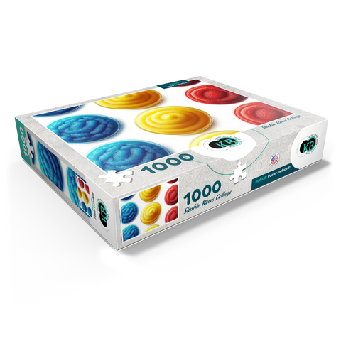 Macro Photography: Slushie Rows Collage 1000 Jigsaw Puzzle box view1