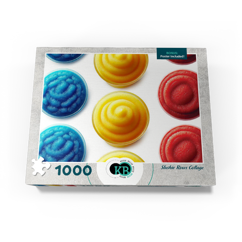 Macro Photography: Slushie Rows Collage 1000 Jigsaw Puzzle box view3