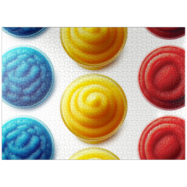 puzzleplate Macro Photography: Slushie Rows Collage 1000 Jigsaw Puzzle