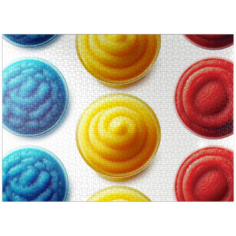 puzzleplate Macro Photography: Slushie Rows Collage 1000 Jigsaw Puzzle
