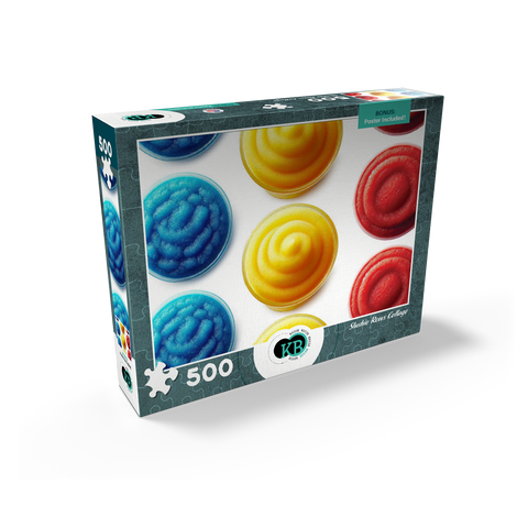 Macro Photography: Slushie Rows Collage 500 Jigsaw Puzzle box view2