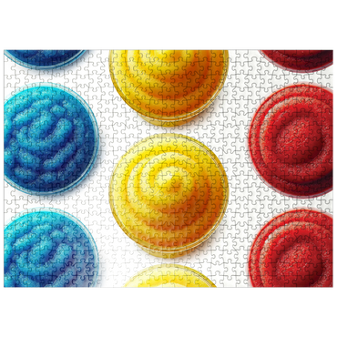 puzzleplate Macro Photography: Slushie Rows Collage 500 Jigsaw Puzzle