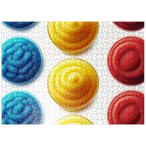 puzzleplate Macro Photography: Slushie Rows Collage 500 Jigsaw Puzzle