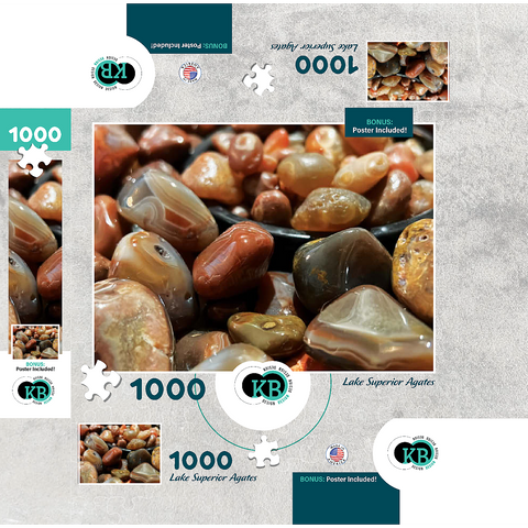 Macro Photography: Lake Superior Agates, no.3 1000 Jigsaw Puzzle box 3D Modell