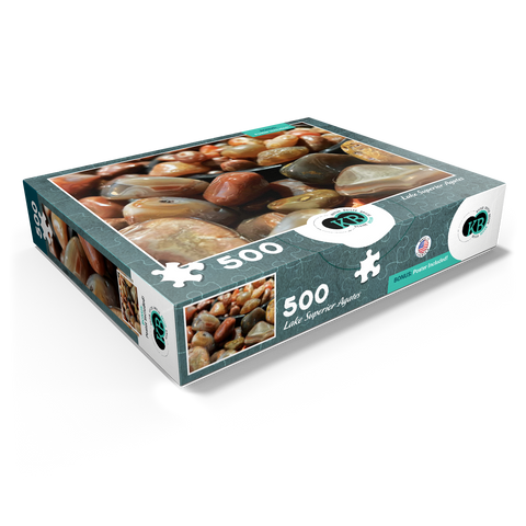 Macro Photography: Lake Superior Agates, no.3 500 Jigsaw Puzzle box view1