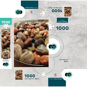 Macro Photography: Lake Superior Agates, no.4 1000 Jigsaw Puzzle box 3D Modell