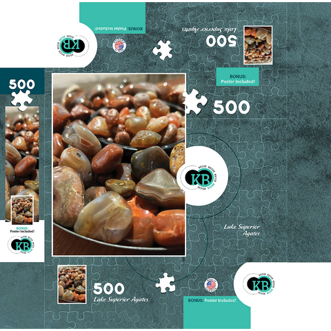 Macro Photography: Lake Superior Agates, no.4 500 Jigsaw Puzzle box 3D Modell