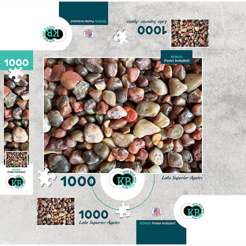 Macro Photography: Lake Superior Agates, no.1 1000 Jigsaw Puzzle box 3D Modell