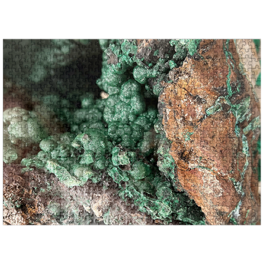 puzzleplate Malachite Mineral Geode 500 Jigsaw Puzzle