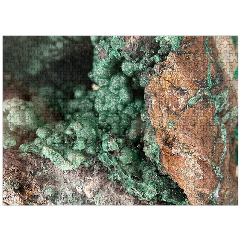 puzzleplate Malachite Mineral Geode 500 Jigsaw Puzzle
