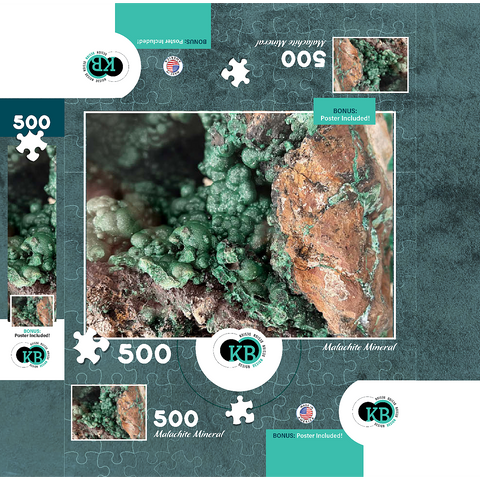 Malachite Mineral Geode 500 Jigsaw Puzzle box 3D Modell