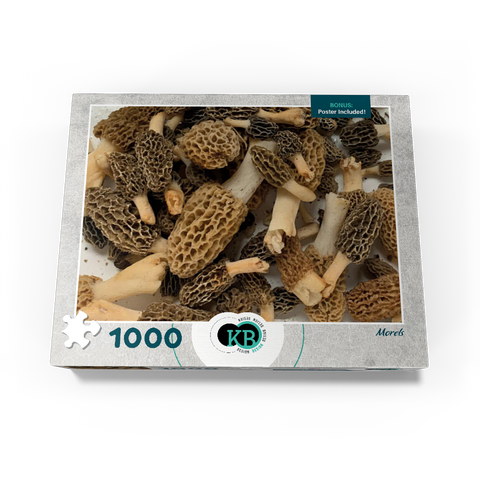 Macro Photography: Wild Morel Mushrooms Collage 1000 Jigsaw Puzzle box view3