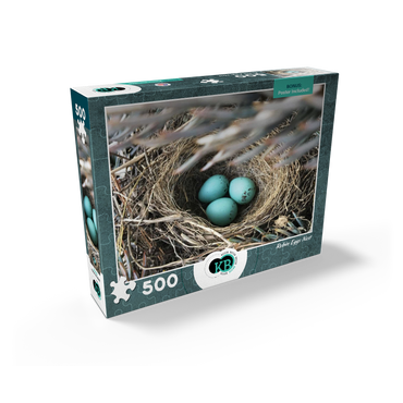 Macro Photography: Robin Eggs Nest in a Pine Tree 500 Jigsaw Puzzle box view2