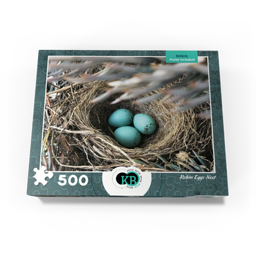 Macro Photography: Robin Eggs Nest in a Pine Tree 500 Jigsaw Puzzle box view3