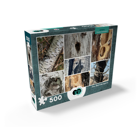Nature Photography: Tree Bark Collage 500 Jigsaw Puzzle box view2