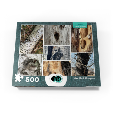 Nature Photography: Tree Bark Collage 500 Jigsaw Puzzle box view3
