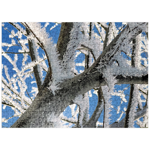 puzzleplate Nature Photography: Frosted Branches, no.2 500 Jigsaw Puzzle