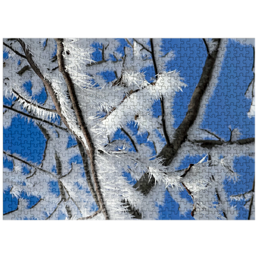 puzzleplate Nature Photography: Frosted Branches, no.3 500 Jigsaw Puzzle