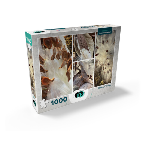 Nature Photography: Milkweed Seed Pod Collage 1000 Jigsaw Puzzle box view2
