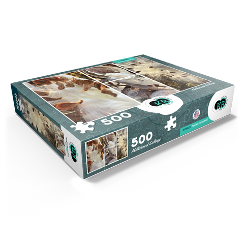 Nature Photography: Milkweed Seed Pod Collage 500 Jigsaw Puzzle box view1