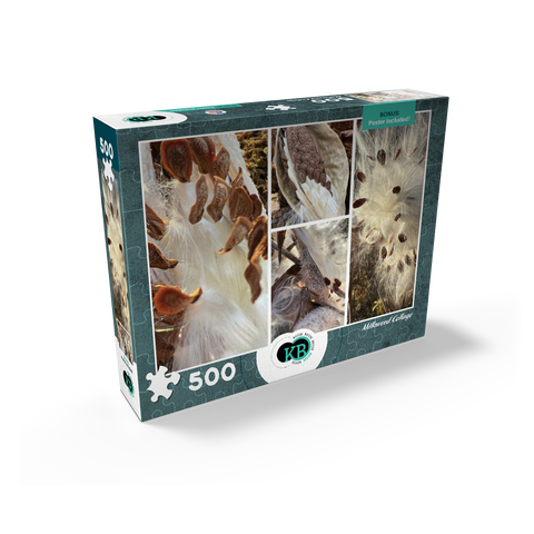 Nature Photography: Milkweed Seed Pod Collage 500 Jigsaw Puzzle box view2