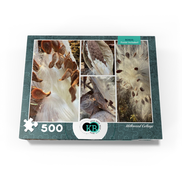 Nature Photography: Milkweed Seed Pod Collage 500 Jigsaw Puzzle box view3