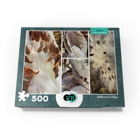 Nature Photography: Milkweed Seed Pod Collage 500 Jigsaw Puzzle box view3