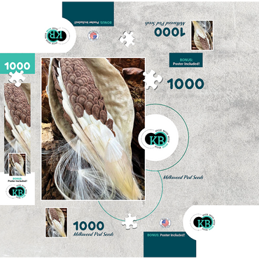 Nature Photography: Milkweed Seeds Pod 1000 Jigsaw Puzzle box 3D Modell