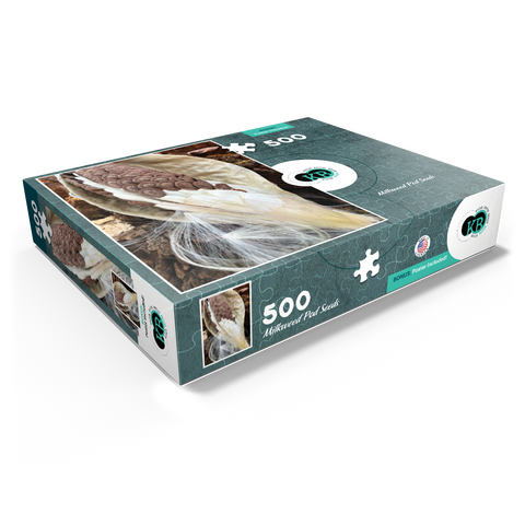 Nature Photography: Milkweed Seeds Pod 500 Jigsaw Puzzle box view1