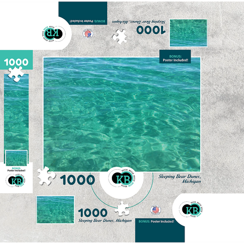 Nature Photography: Tranquil Waters, Sleeping Bear Dunes, Michigan 1000 Jigsaw Puzzle box 3D Modell
