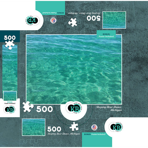Nature Photography: Tranquil Waters, Sleeping Bear Dunes, Michigan 500 Jigsaw Puzzle box 3D Modell