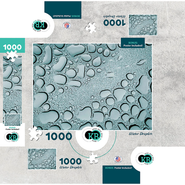 Macro Photography: Water Droplet, no.2 1000 Jigsaw Puzzle box 3D Modell