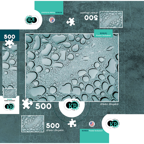 Macro Photography: Water Droplet, no.2 500 Jigsaw Puzzle box 3D Modell